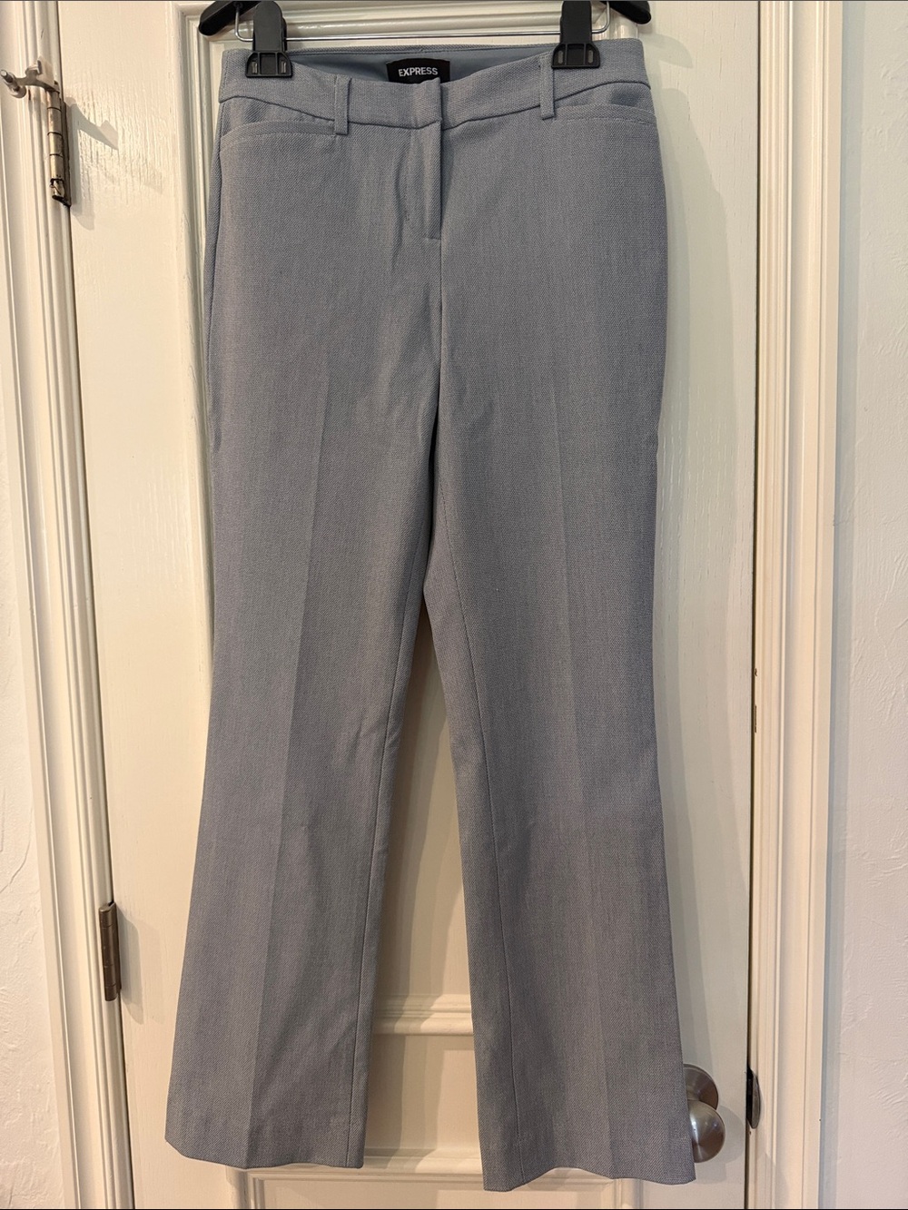 Express Light Blue Gray Boot Cut Dress Pants
